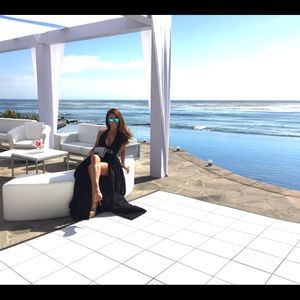 Bebe black long gown